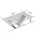 Customizable tempered glass dining table - modern minimalist rectangular table for living room, carbon steel long table, high-temperature resistant dining table