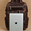 New arrival genuine leather backpack for men 15.6inch retro computer bag crazy horse leather large capacity travel backpack for men