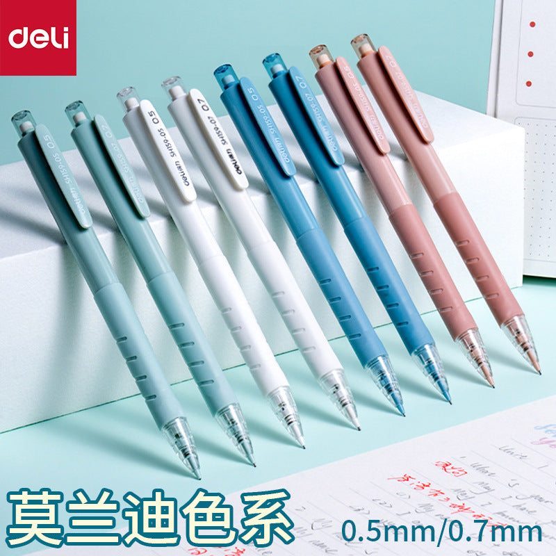 Deli automatic pencil SH159 students press with 0.5/0 movable pen is not easy to break automatic pen with eraser