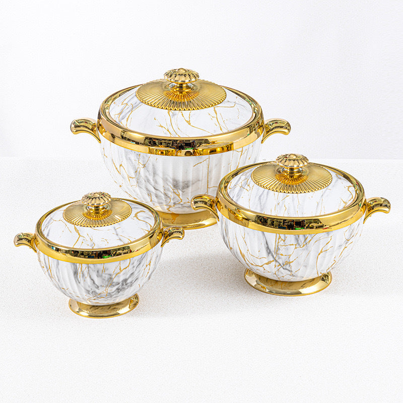 Hot selling export cross-border 3pcs thermal insulation box 1.2l+1.8l+3.2l food warmer container
