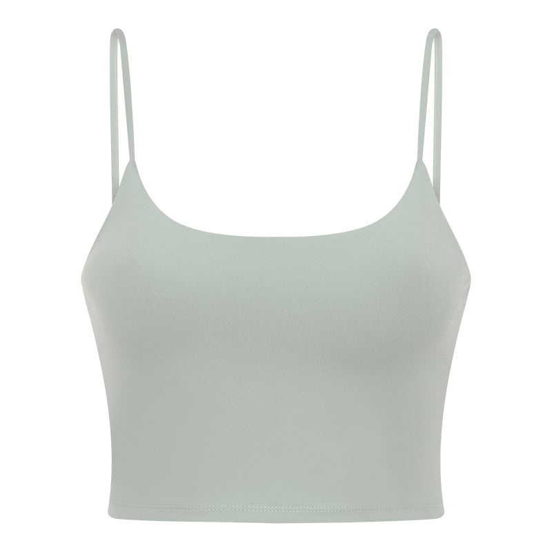New women's yoga top - sports bra with padded cups, spaghetti straps, and beautiful back design - fitness tank top, yoga vest c5238
