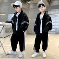 Boys' spring/autumn outfit set,  new style, stylish casual two-piece tracksuit for mid-to-large children, spring collection kids' baseball jacket