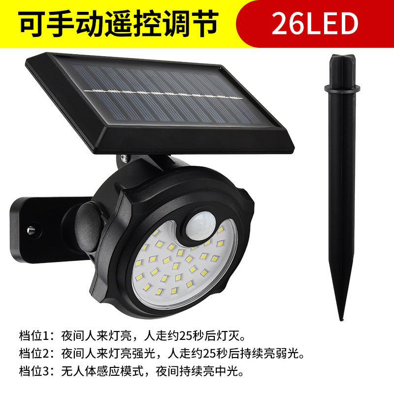 2021 new solar wall lamp, human body induction outdoor garden lamp, household wall waterproof lighting, small street lamp
