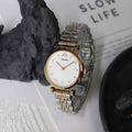 Wholesale stainless steel pearl white watch - women's fashionable, minimalist, elegant, light luxury, trendy, stylish ladies' wristwatch