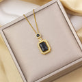 Tz-8235 gold black necklace