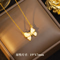 [titanium steel] necklace female internet celebrity bow pendant earrings ring classyfashionnew arrivalsuit earrings jewelry
