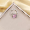 Tz-8235 silver pink ring