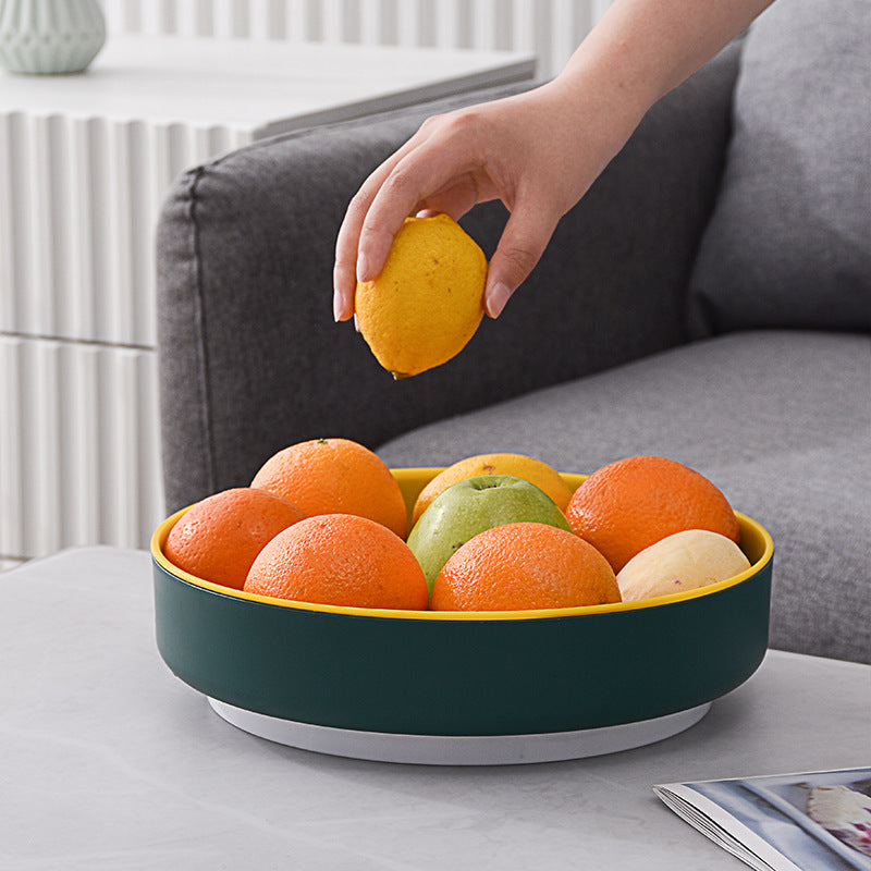 Rotating spice rack, rotating storage box, bathroom organizer, rotating makeup tray, fruit plate rotating stand