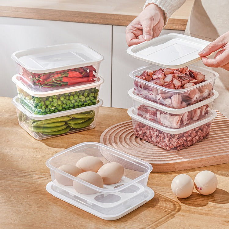 New refrigerator frozen meat box grid frozen sealed box fresh-keeping box onion ginger garlic rice sub-packaging finishing artifact preparation