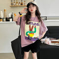Girls' fashion set - summer  new trendy kids' casual summer outfit - korean style girl's short-sleeve two-piece set - stylish & chic