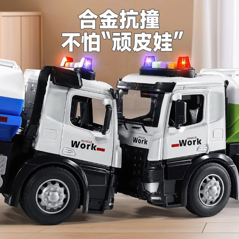 Kids' large water spraying fire truck toy - alloy construction vehicle educational toy car gift for boys ages 3-6