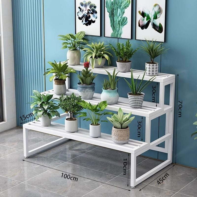 Flower stand outdoor courtyard balcony outdoor potted plant storage rack modern casual multi-layer floor-standing potted plant rack display rack