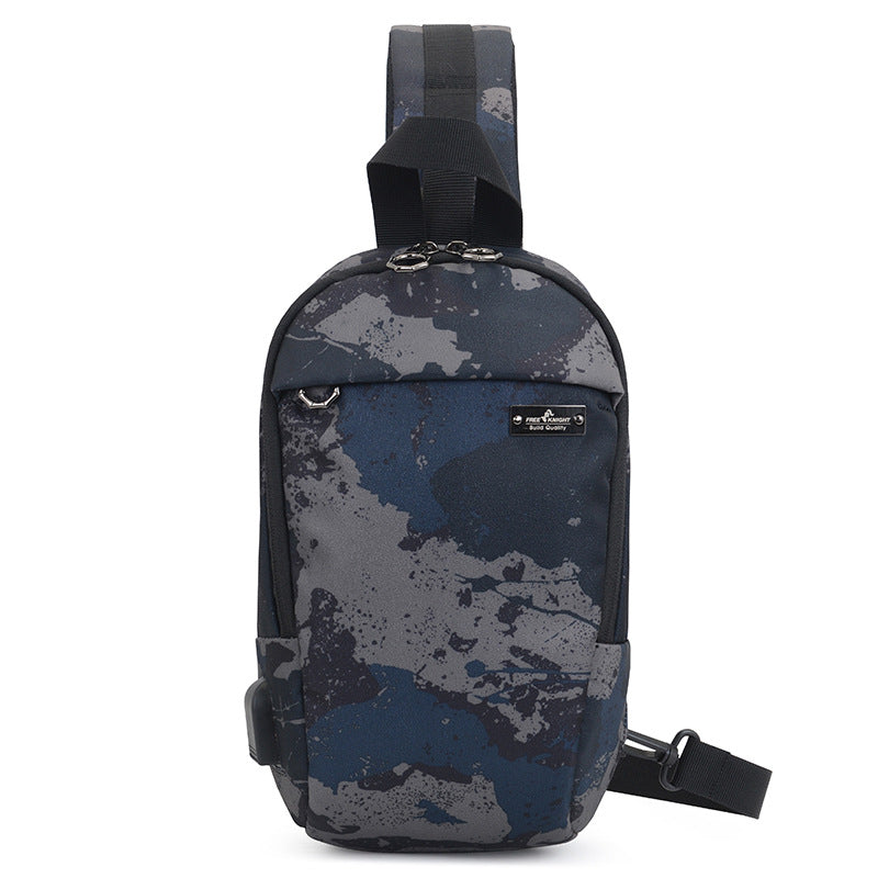 FREE KNIGHT trendy brand small breast bag men's outdoor sports and leisure shoulder bag cross backpack soft messenger bag