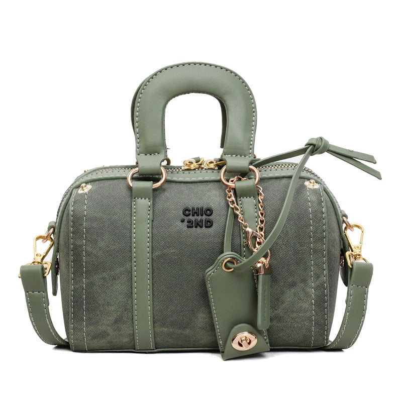 Fashion patchwork satchel boston bag 2025 new women's bag texture easiest for matchniche stylecasual shoulder crossbody bag