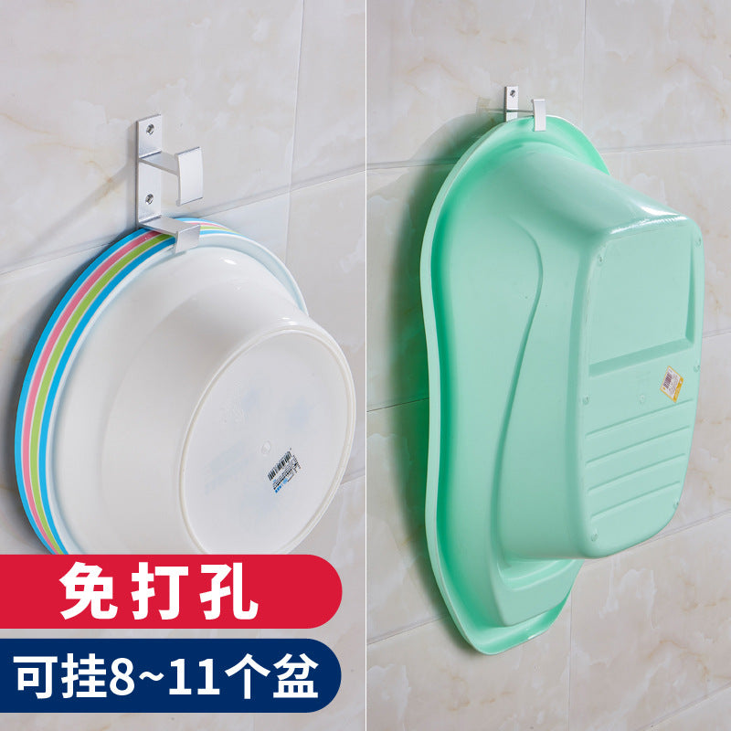 Washstand, wall hanging, no punching, toilet, space aluminum washbasin, face wash, bathtub, bathtub hook, bathroom basin storage.