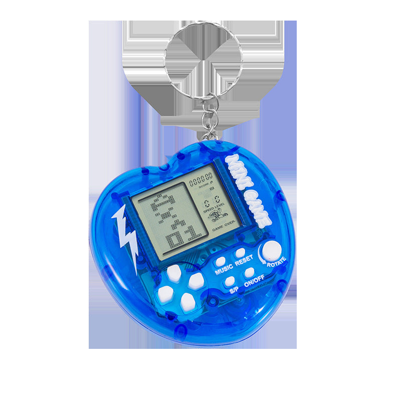 Mini arcade game keychain - tetris handheld retro puzzle toy