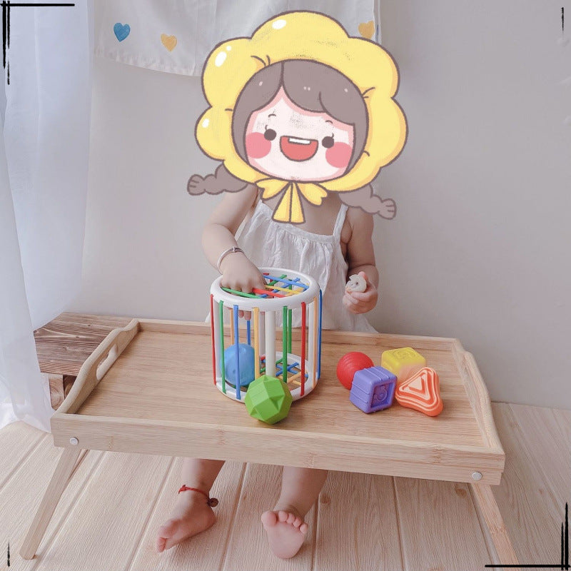 Rainbow Sessele toy shape color cognition hand fine movement training infant early education toy puzzle