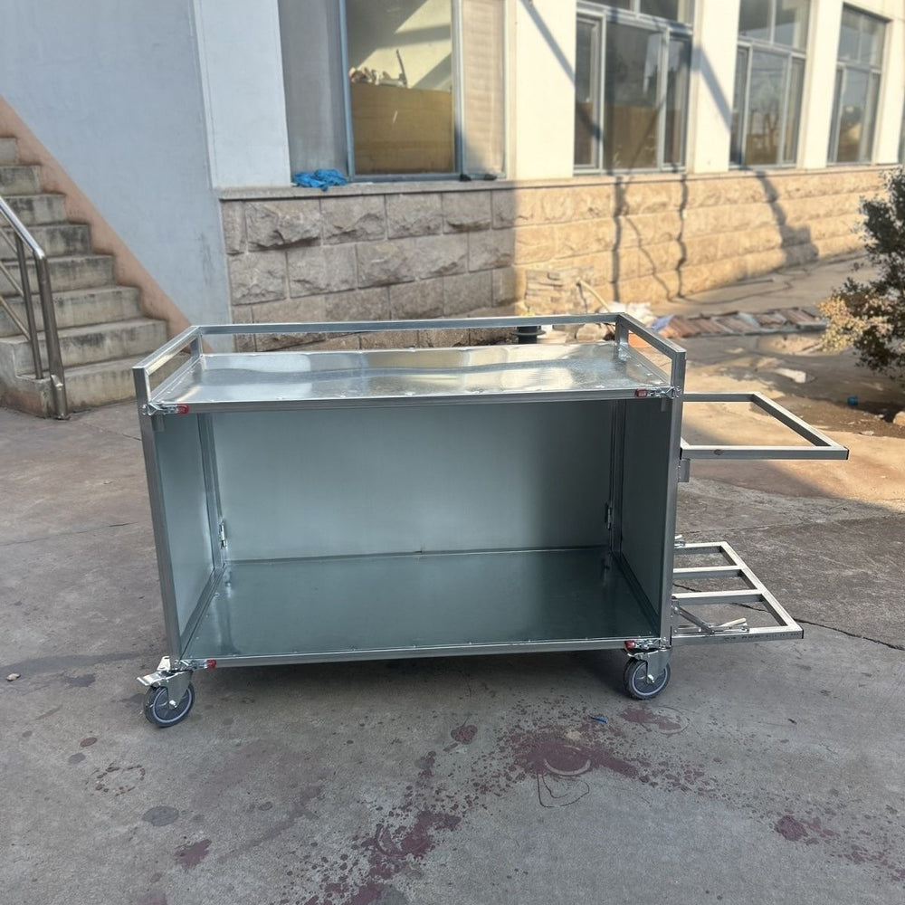 Folding cart for setting up stalls, foldable universal multi-functional snack night market cart, meal cart, movable stall