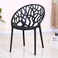 Scandinavian backrest dining chair, stackable, with armrests, thickened plastic chair, popular balcony, etc., cut out outdoor casual chair