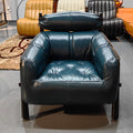 Vintage solid wood sofa, light luxury designer creative single sofa, ash wood fabric chair, designer sofa