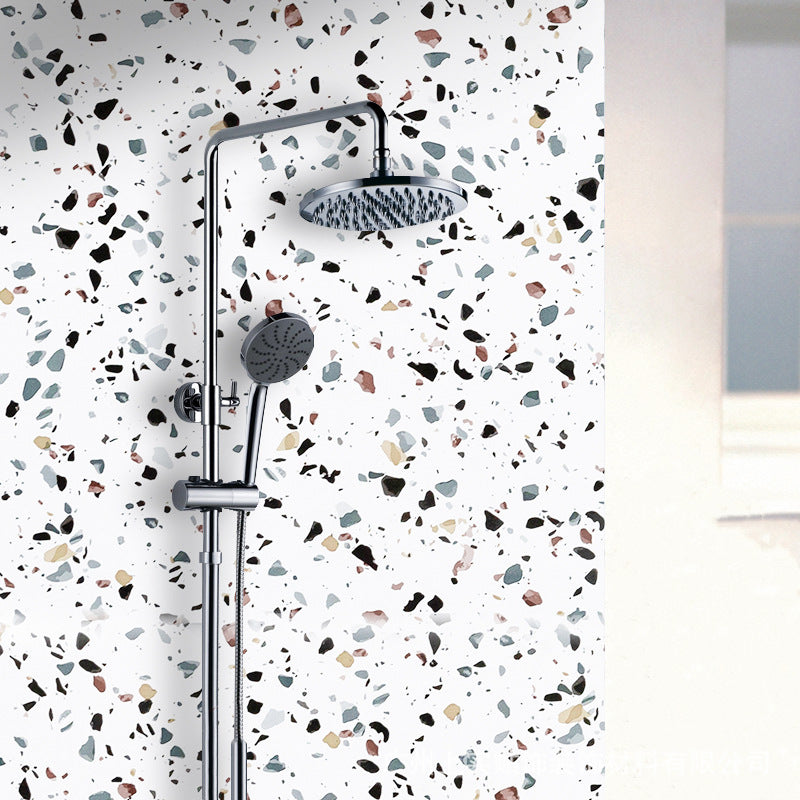 Cross-border Supply Desktop Stickers Marble Wallpaper Self-Adhesive Kitchen Oil-proof Stickers Furniture Renovation Stove Cabinet Stickers