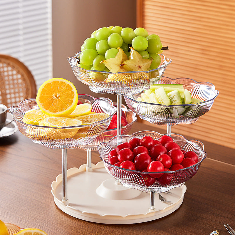 Fruit plate Living room Household fruit plate High value plastic snack nut dried fruit plate High sense light luxury candy box