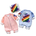 Baby spring romper - versatile princess style, perfect for spring and autumn. girls' colorful bear single-layer bodysuit/rouge. trendy crawling suit