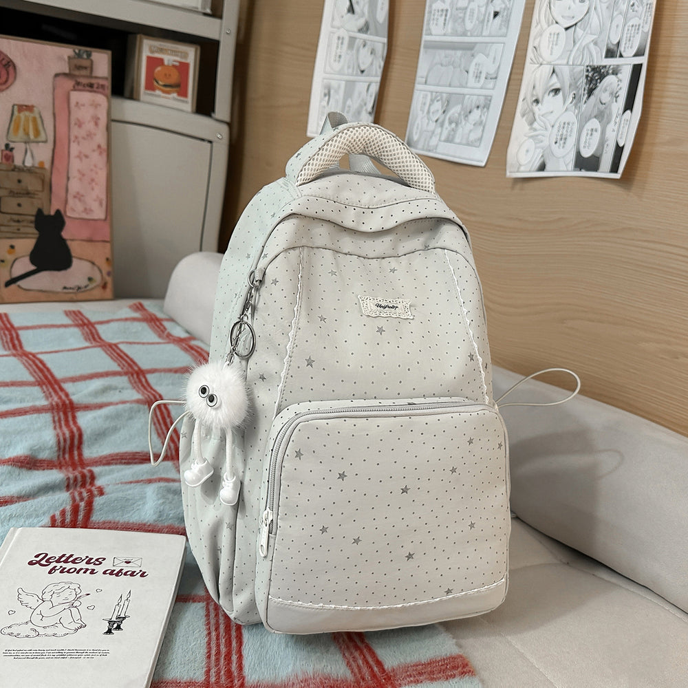 Starry backpack - trendy, high-capacity backpack for middle and high school girls, perfect for tutoring, casual travel, and ins style