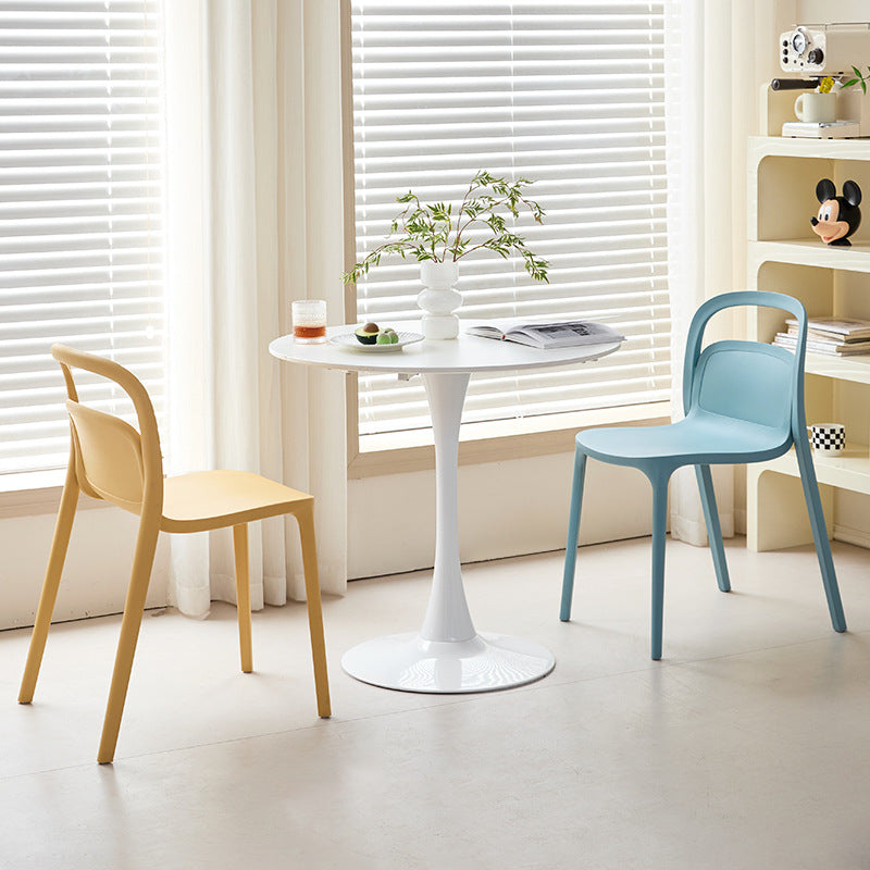 Plastic dining chair for home backrest chair smith casual chair cafe hotel negotiation chair high back dining table