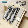 Nail clipper set with folding storage case - complete manicure tool kit - wholesale available - stainless steel nail clippers