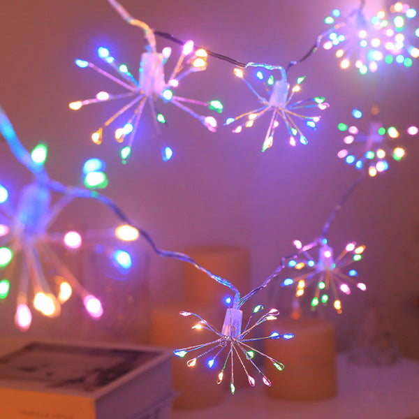 LED explosive star copper wire light usb fireworks dandelion flower decorative light string christmas decorative lights curtain light