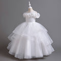 Ready-to-ship girls' formal dresses: high-end, elegant, long, puffy tulle, new children's runway & piano recital styles - cross-border exclusive