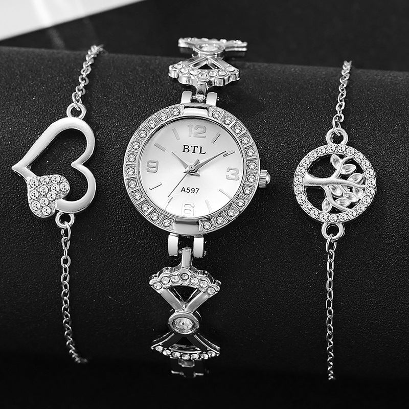 Women's quartz bracelet watch suitfashion small dial watch jewelry douyin popular trendy diamond women's watch women's watch