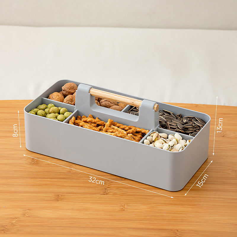 Nut dried fruit box Household simple multi-grid candy box Living room coffee table Large capacity snack storage box
