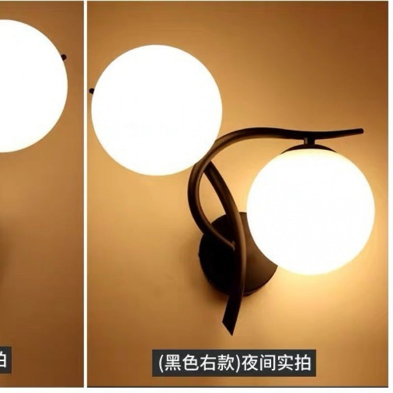 Wall lamp bedroom bedside lamp new simple modern living room background wall lamp light luxury creative staircase aisle balcony lamp