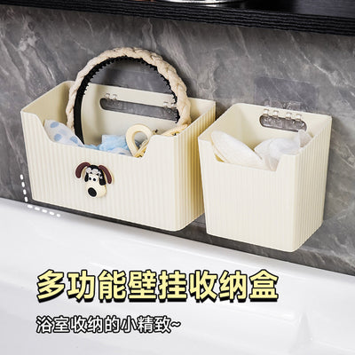 Wall-mounted disposable face towel storage box for bathroom vanity - soft cotton facial tissue & wipe organizer