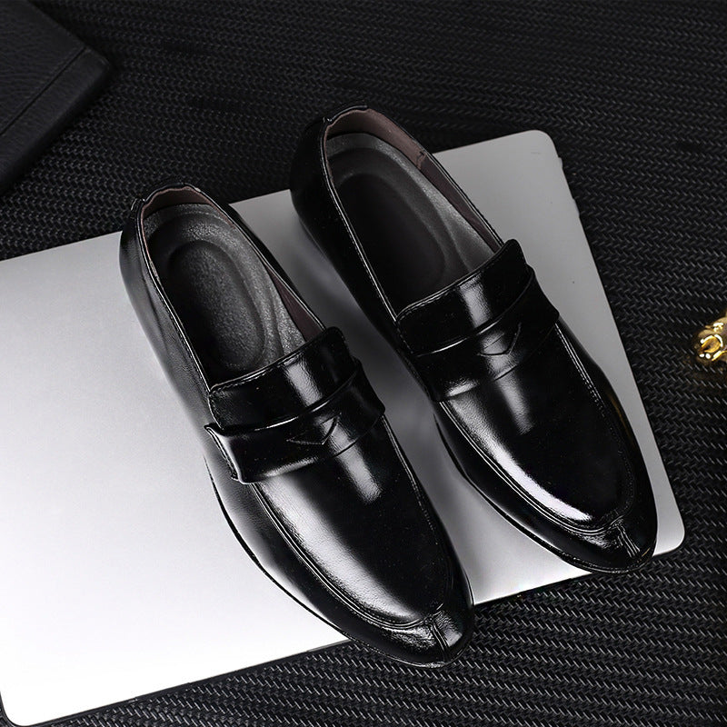 Men's plus size leather shoes - amazon, wish, lazada - korean style slip-on casual shoes - dropshipping available