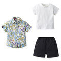 boyssuit summer short-sleeved summernew arrivalchildren's kids boys fashionable cool handsome trendy children's clothing