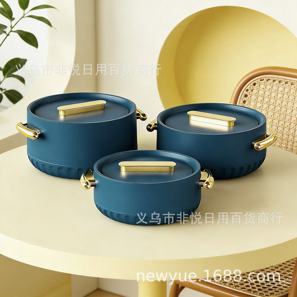 New cross-border hot seller: factory direct foodwarmer insulated lunch box & food warmer bucket - 3-piece set for africa & nigeria