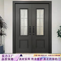 French glass villa door double door rural self-built house door anti-theft door sub-mother door entrance door entrance door