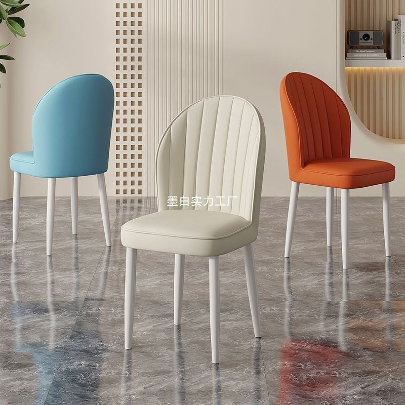 Cream style Nordic light luxury dining chair Home simple modern restaurant Makeup stool Leisure table and chair Hotel chair arc
