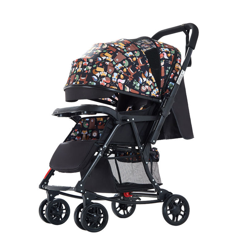 Baby stroller - reclining, multi-functional, one-click fold, two-way, lightweight, convertible rocking stroller