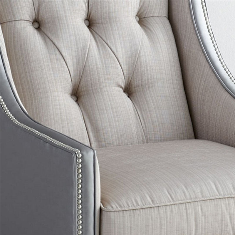 American living room casual fabric single chair modern simple balcony office reception chair villa hotel single sofa