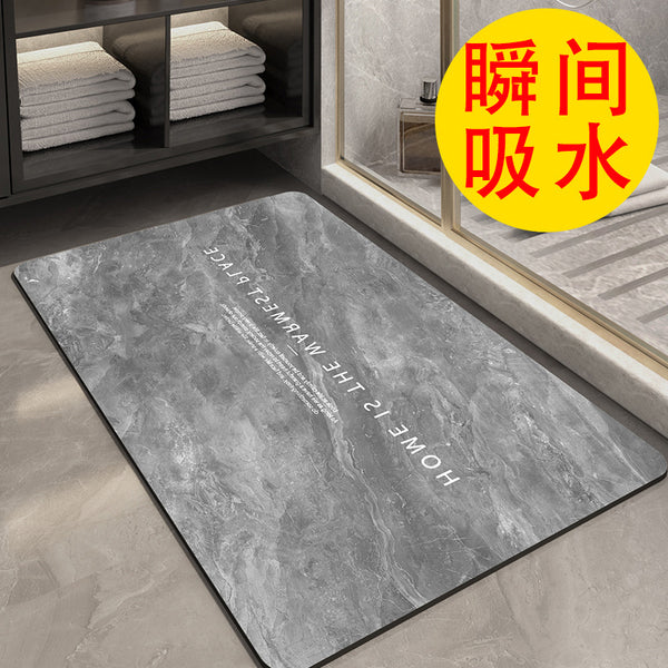 Diatom mud cushion bathroom absorbent mat marble kitchen foot mat toilet door non-slip absorbent floor mat