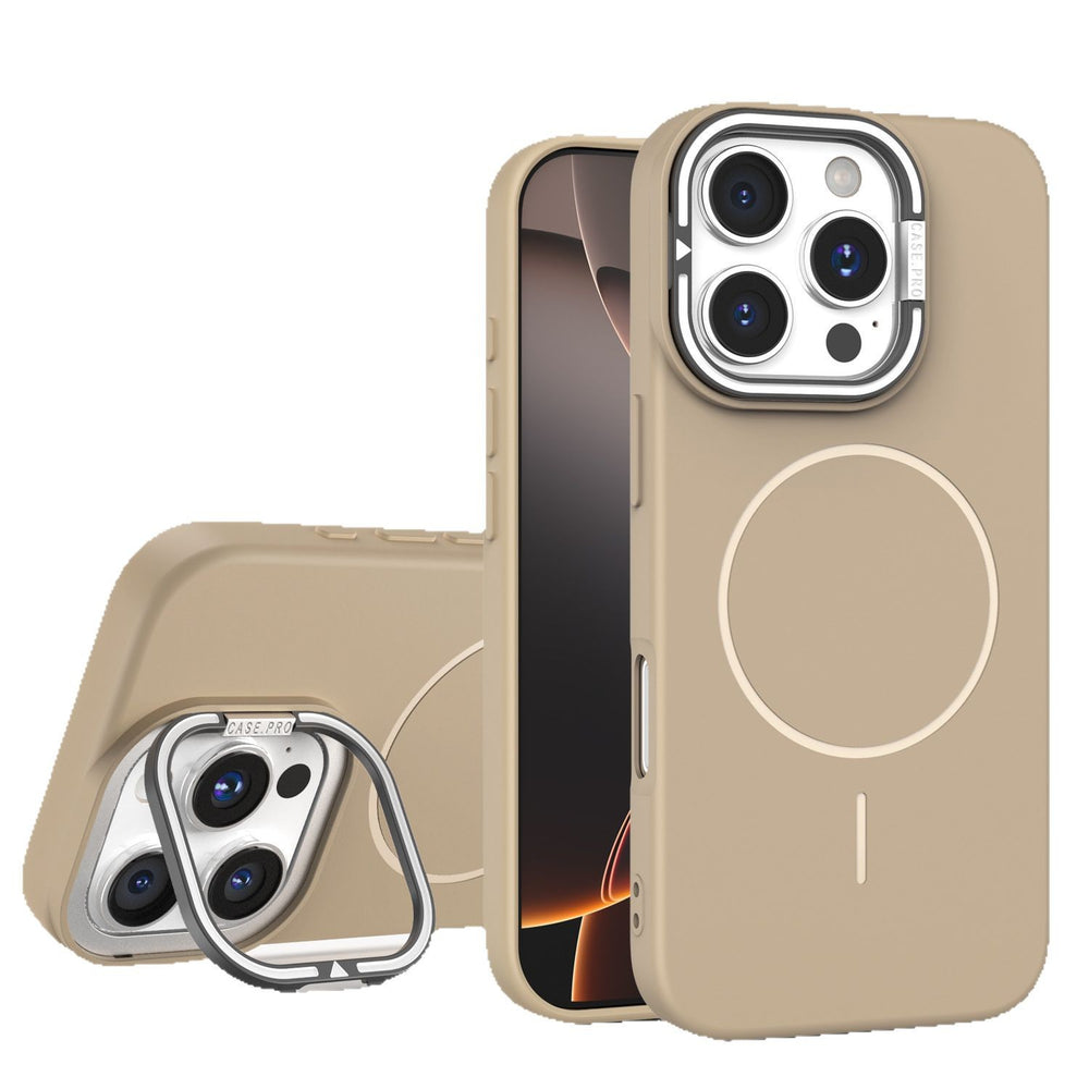 Apple 16 phone case invisible lens stand compatible with iphone 17 slim ring magnetic matte couple protective cover 11