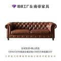export genuine leather sofa living room european style sofa high-end luxury american retro oil wax leather sofa wholesale