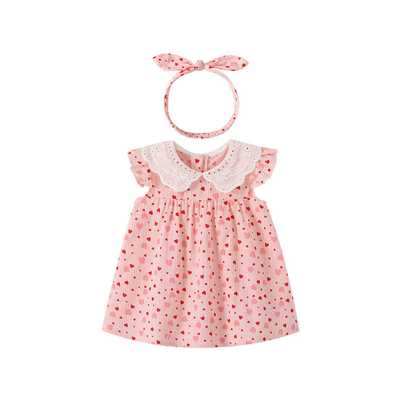 Trendy girls' dresses: new  summer collection - princess floral dress for baby girls, fashionable children's vest dress, princess style