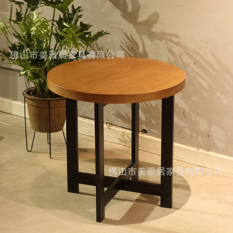 Cafe Solid wood back chair Restaurant Dessert milk tea shop Leisure sofa Table and chair combination Rest area Card seat