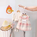 Girls' fleece-lined dress - new autumn/winter collection: cute, sweet, and stylish fleece dress for girls