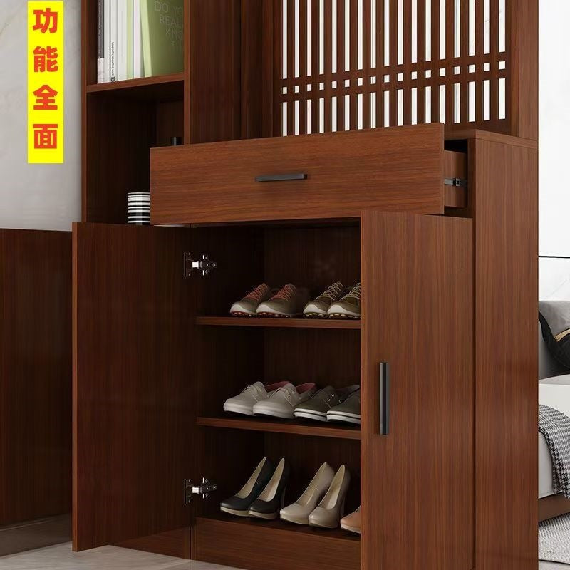 New chinoiserie screen partition living room blocking movable living room entrance partition cabinet new arrival solid wood shoe cabinet sideboard